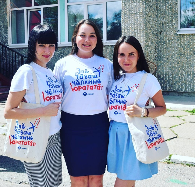 Преподавательницы чувашского языка Марина Андреева (слева), Наталья Расторгуева и Анна Ижетникова