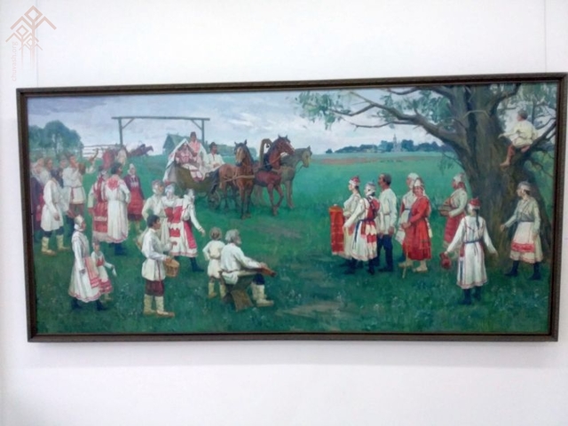 Картина Ирӗка Килтӗша «Чувашская свадьба Анатри». Фото автора